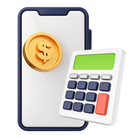 Calculator Smartphone  3D Icon