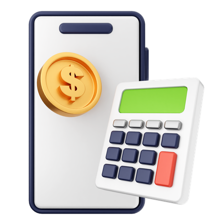 Calculator Smartphone  3D Icon