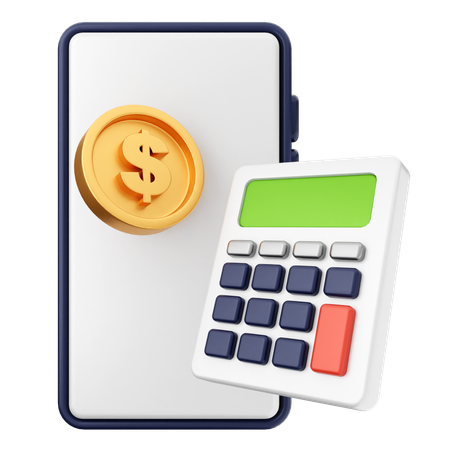 Calculator Smartphone  3D Icon