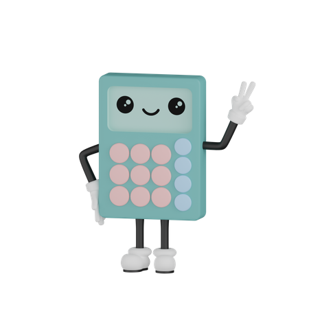 Calculator Victory  3D Illustration