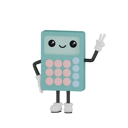 Calculator Victory  3D Illustration