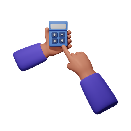 Main tenant la calculatrice  3D Icon