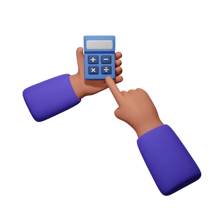 Main tenant la calculatrice  3D Icon