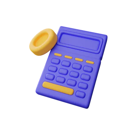 Calculatrice avec de l'argent  3D Icon