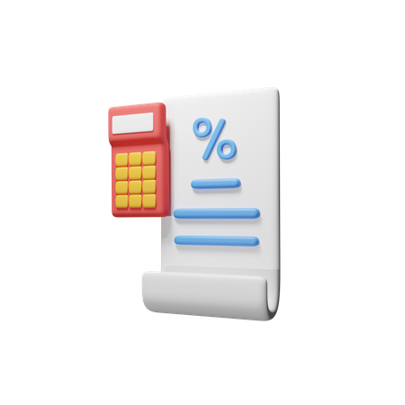 Calculatrice avec taxe  3D Icon