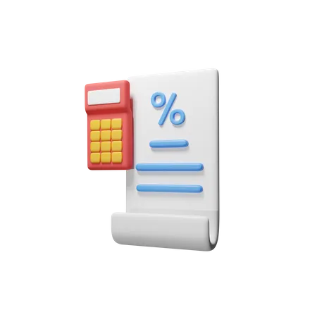 Calculatrice avec taxe  3D Icon