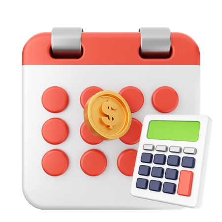 Calculatrice calendrier  3D Icon