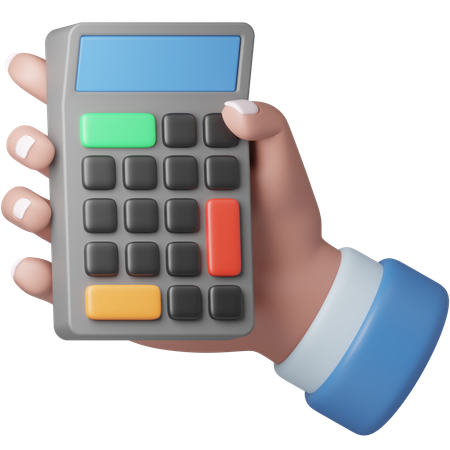 Tenir la calculatrice  3D Icon