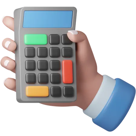 Tenir la calculatrice  3D Icon