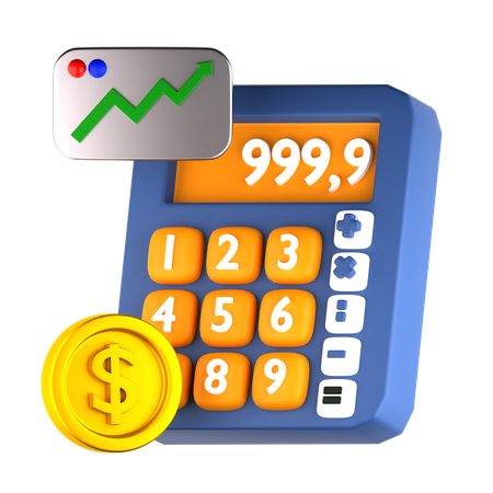 Calculatrice financière  3D Icon