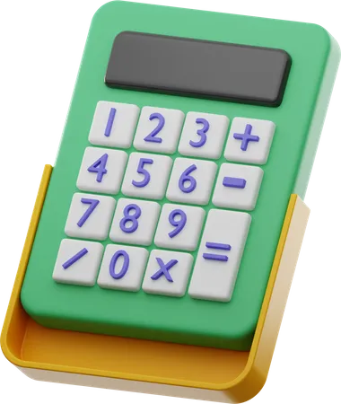 Calculatrice financière  3D Illustration