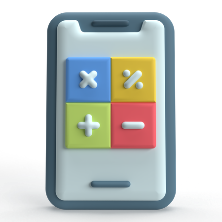 Calculatrice mobile  3D Icon