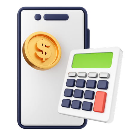 Calculatrice smartphone  3D Icon