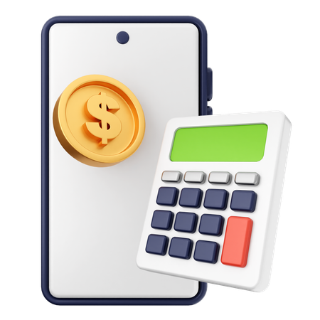 Calculatrice smartphone  3D Icon