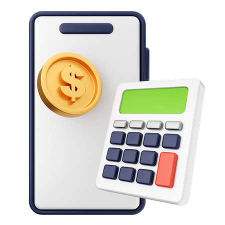 Calculatrice smartphone  3D Icon