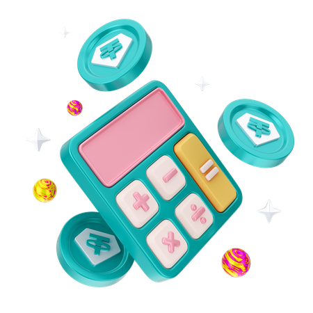 Calcule o investimento em criptografia  3D Icon