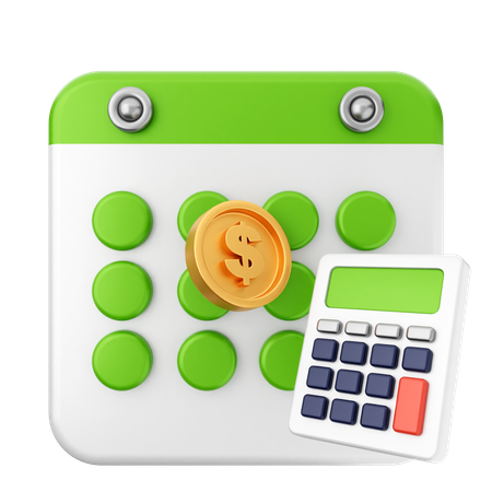 Calculer le calendrier  3D Icon