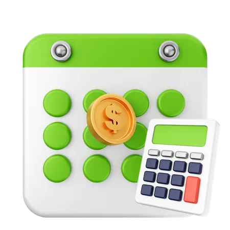 Calculer le calendrier  3D Icon