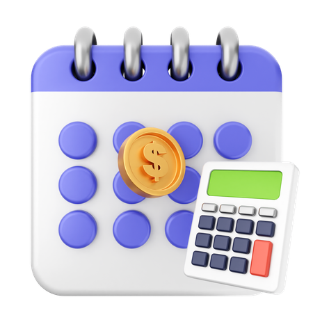 Calculer le calendrier  3D Icon