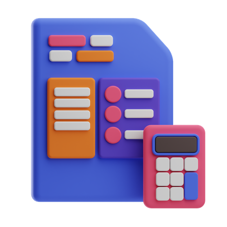 Calculer les dépenses  3D Icon