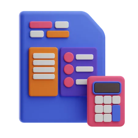 Calculer les dépenses  3D Icon