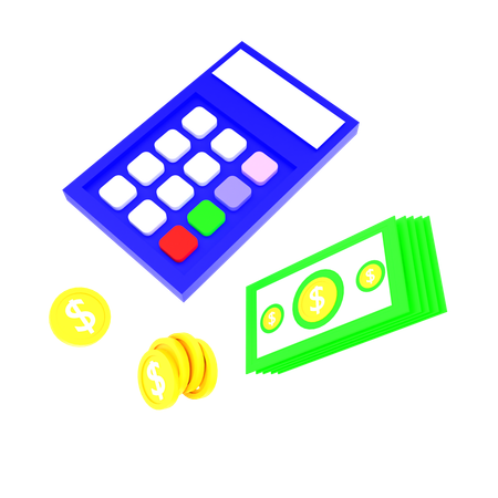 Calculer les dépenses  3D Icon