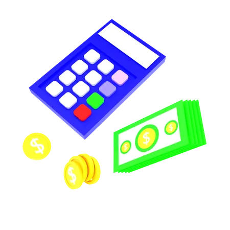 Calculer les dépenses  3D Icon