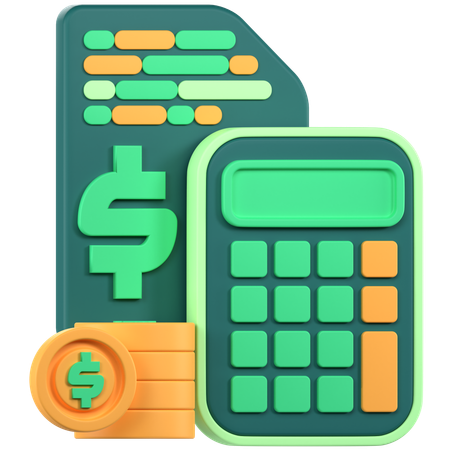 Calculer les finances  3D Icon