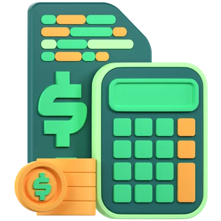 Calculer les finances  3D Icon