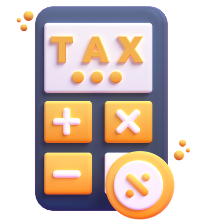 Calculer la taxe  3D Icon