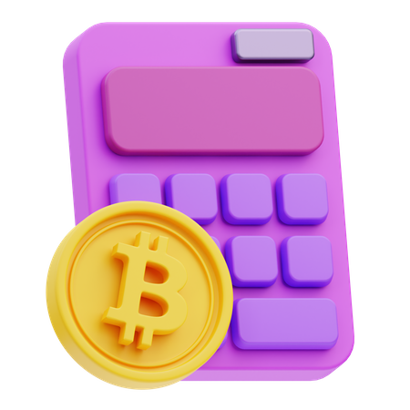 Cálculo de bitcoins  3D Icon