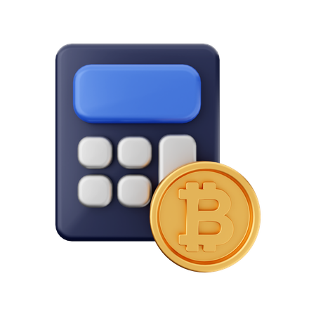 Cálculo de bitcoin  3D Icon
