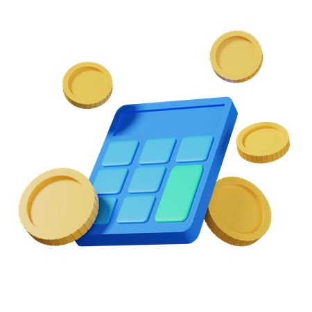 Calculo de dinero  3D Icon