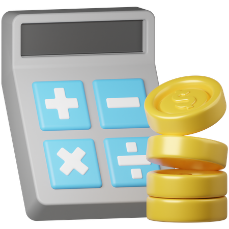 Calculo de dinero  3D Icon