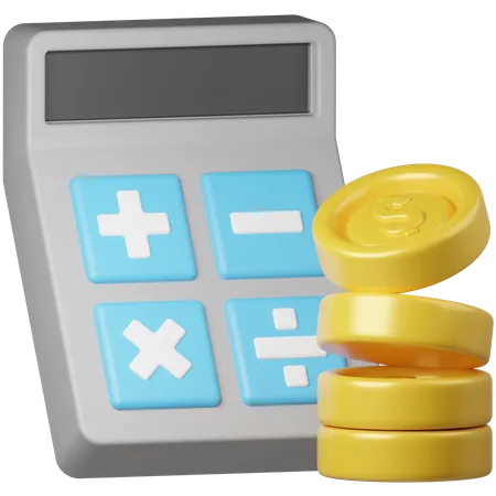 Calculo de dinero  3D Icon