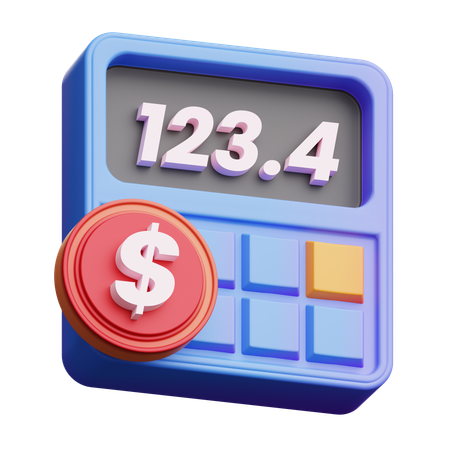 Calculando dinero  3D Icon