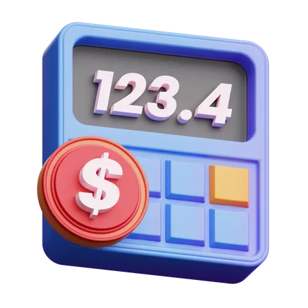 Calculando dinero  3D Icon