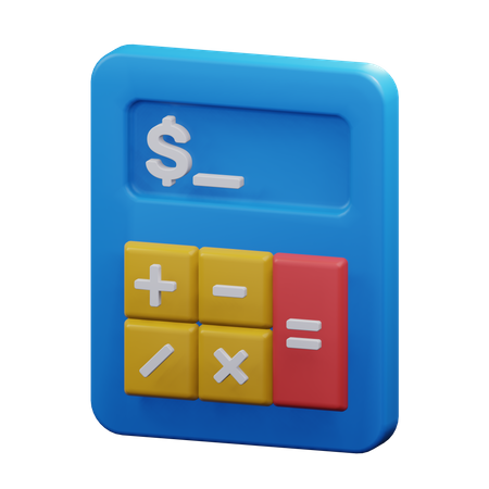 Calculo de dinero  3D Icon