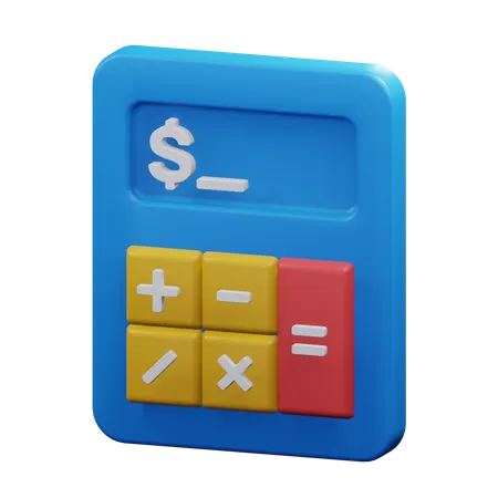 Calculo de dinero  3D Icon