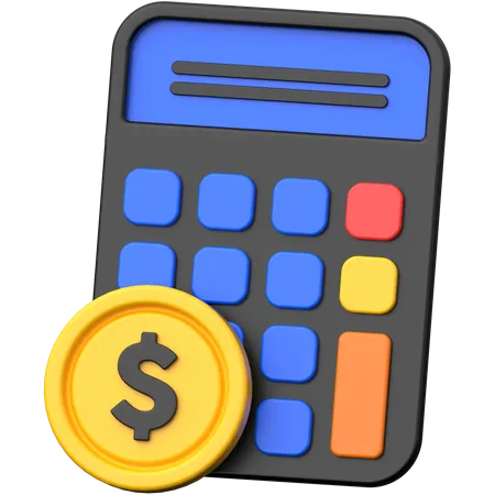 Calculo de dinero  3D Icon