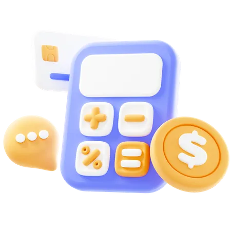 Calculo de dinero  3D Icon