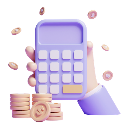 Cálculo de dinheiro  3D Icon