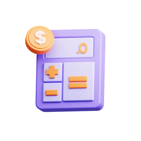 Cálculo de dinheiro  3D Icon