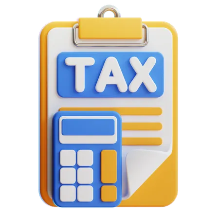 Cálculo de impuestos  3D Icon