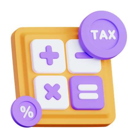 Cálculo de impuestos  3D Illustration