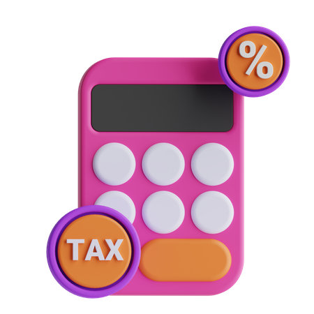 Cálculo de impuestos  3D Icon
