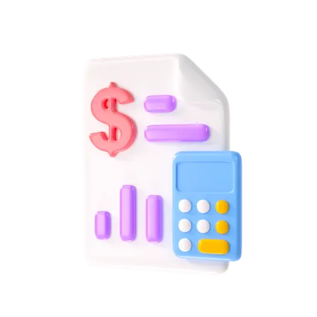 Cálculo de ingresos netos  3D Icon
