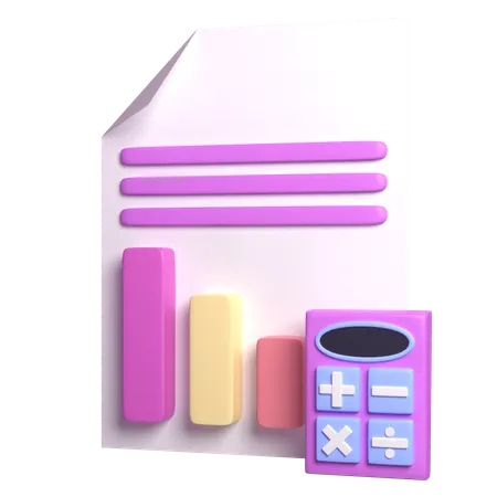 Cálculo de negócios  3D Icon