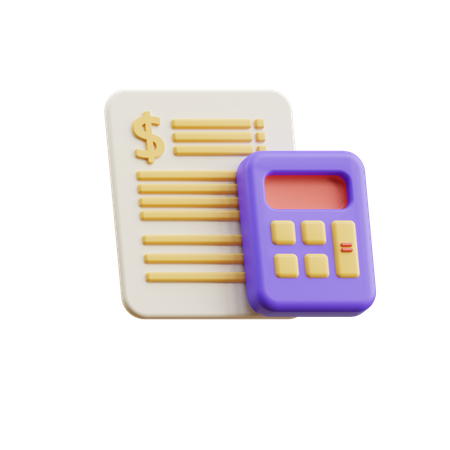 Cálculo do orçamento  3D Icon