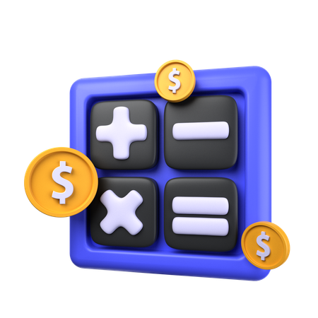 Cálculo de pagamento  3D Icon